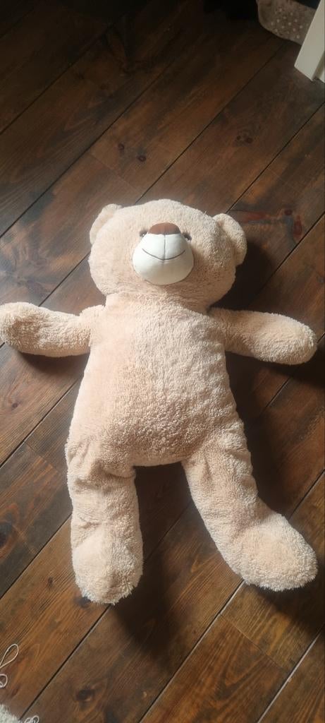 Grote beige knuffelbeer, Overige merken, Overige karakters, Beer, Ophalen of Verzenden