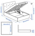 IKEA IDANAS King size bed for sale, Ophalen, Tweepersoons, Zo goed als nieuw, 180 cm