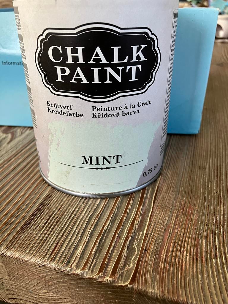 Nieuw Chalk Paint Mint - Krijtverf 0,75L, Nieuw, Ophalen of Verzenden, Verf, Minder dan 5 liter
