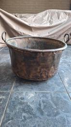 Grote koperen ketel met handvaten-hendels Ø50cm, Ophalen, Koper