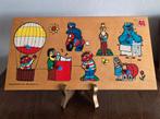 Vintage houten inlegpuzzel van Sesamstraat, Ophalen of Verzenden, Gebruikt