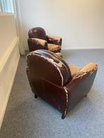 2 Fauteuils, Huis en Inrichting, Fauteuils, Ophalen, Gebruikt, 50 tot 75 cm, Leer