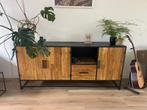 Trendhopper Hout en zwart metaal dressoir, Overige houtsoorten, Met deur(en), Ophalen of Verzenden, Zo goed als nieuw