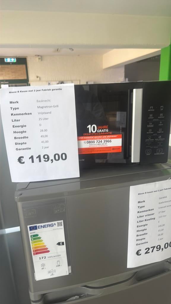 Bauknecht magnetron 25 liter nieuw, Ophalen, Magnetron, Draaiplateau, Bauknecht