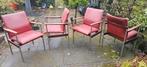 Vintage stoelen Thereca opknappers €100,- voor de set van 4, Huis en Inrichting, Stoelen, Ophalen, Gebruikt, Overige kleuren, Vintage