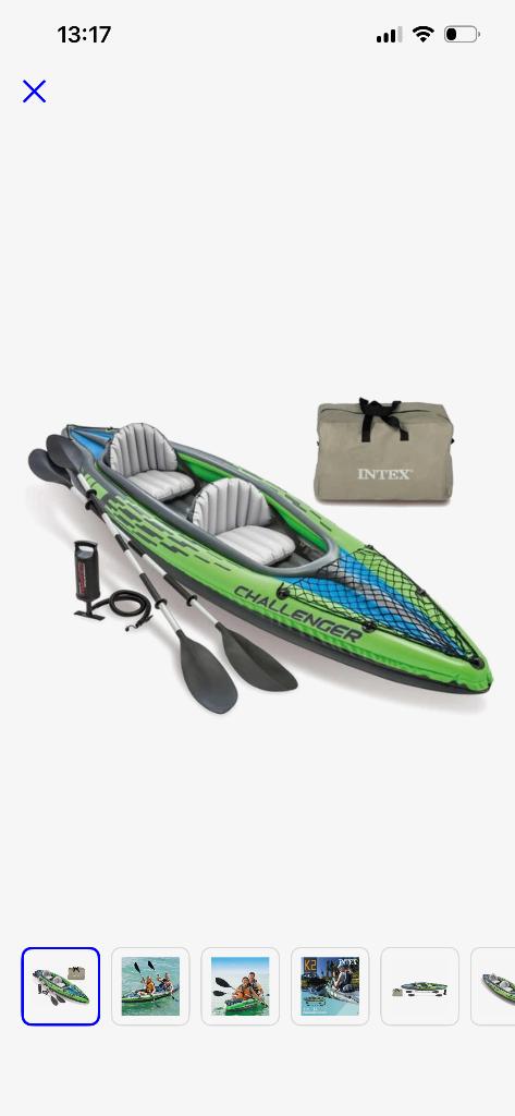 Intex challenger K2 kayak, Ophalen, Opblaasbaar, Nieuw, 2-persoons