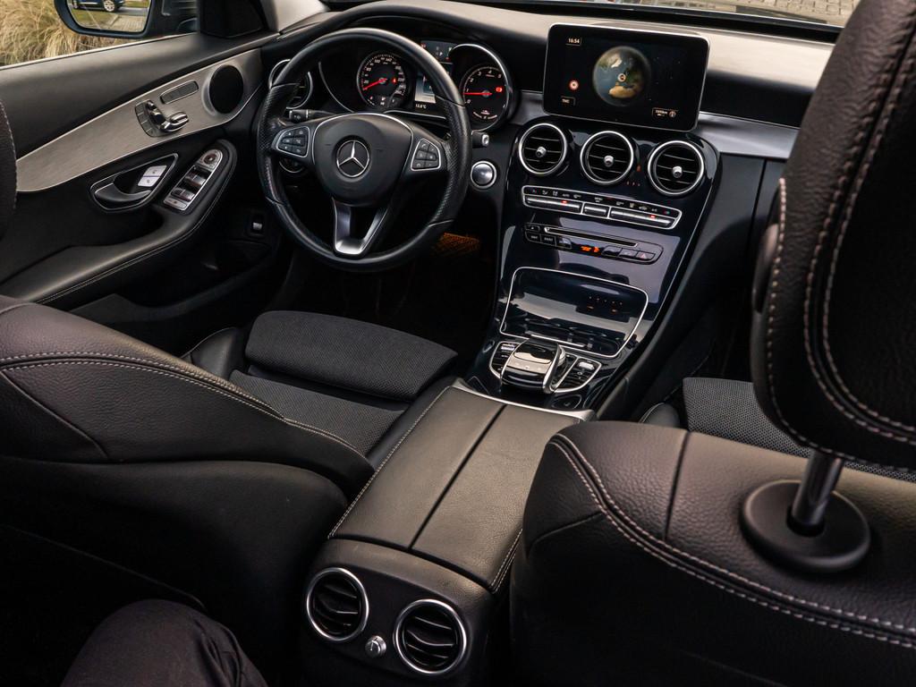 Mercedes-Benz C-Klasse 350 e Lease Edition PANO 360 CAMERA T, Automaat, Achterwielaandrijving, Gebruikt, Leder en Stof