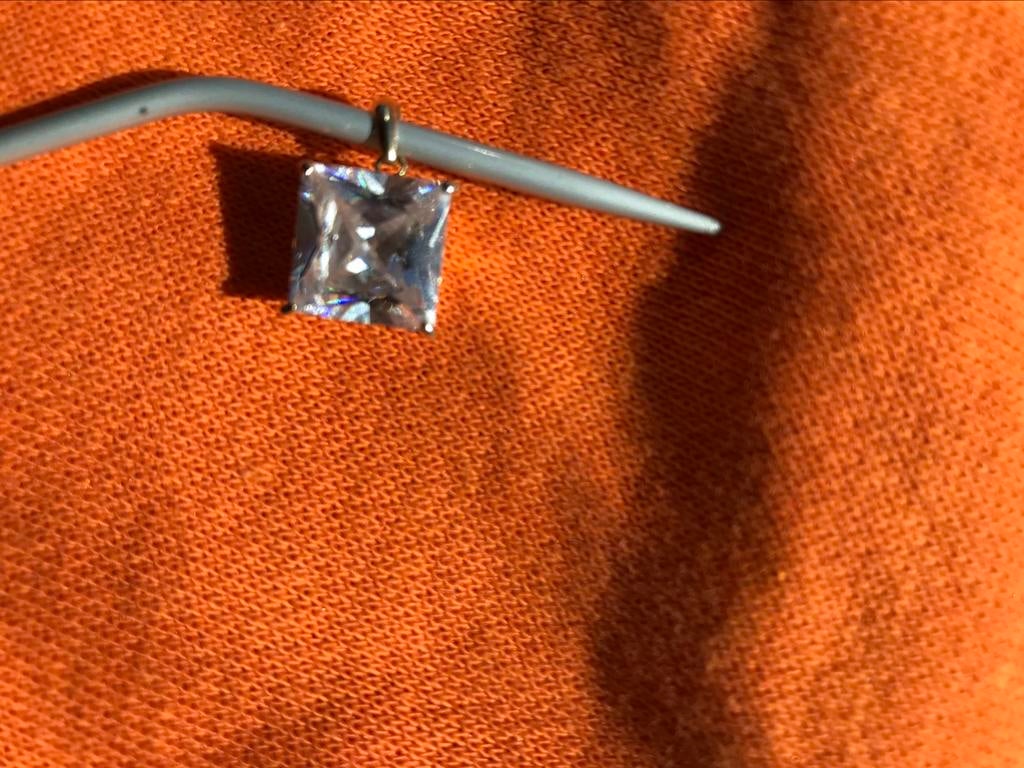 14kr. gouden kristalhanger., Sieraden, Tassen en Uiterlijk, Bedels, Ophalen of Verzenden, Zo goed als nieuw, Goud, Overige merken