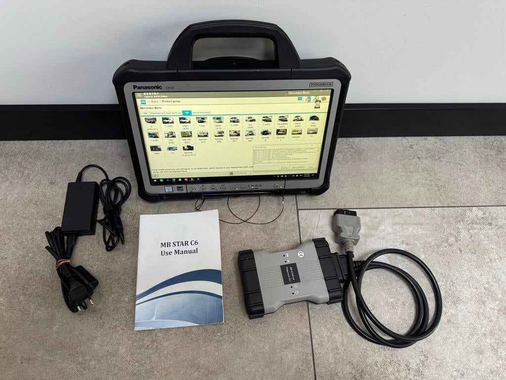 MB Star C6 XENTRY DoIP Diagnose Panasonic toughbook CF-D1, Auto diversen, Autogereedschap, Ophalen of Verzenden, Gebruikt