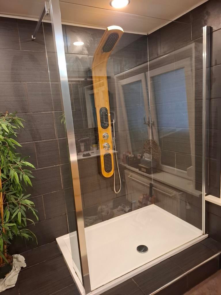 Douchewand Inloopdouche 140x90 met douchepaneel, Huis en Inrichting, Ophalen, Nieuw, Met douche