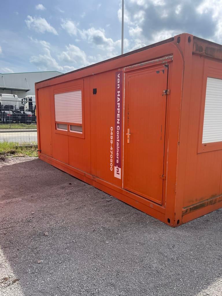 Geschakelde kantoorunits 9x6m met WC, keuken en rolluiken, Ophalen