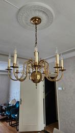 Elegante gouden hanglamp, Huis en Inrichting, Lampen | Hanglampen, Ophalen, 50 tot 75 cm, Klassiek, Zo goed als nieuw