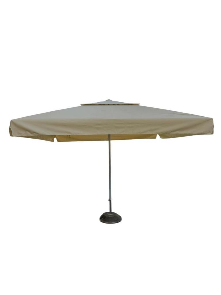 Horeca parasol 350x350 cm incl. beton voet, Tuin en Terras, Overige typen, Nieuw, Ophalen of Verzenden, Waterdicht