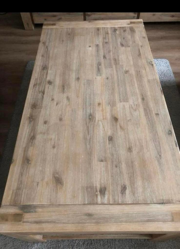 Acacia salontafel, Ophalen, 100 tot 150 cm, 50 tot 100 cm, Zo goed als nieuw