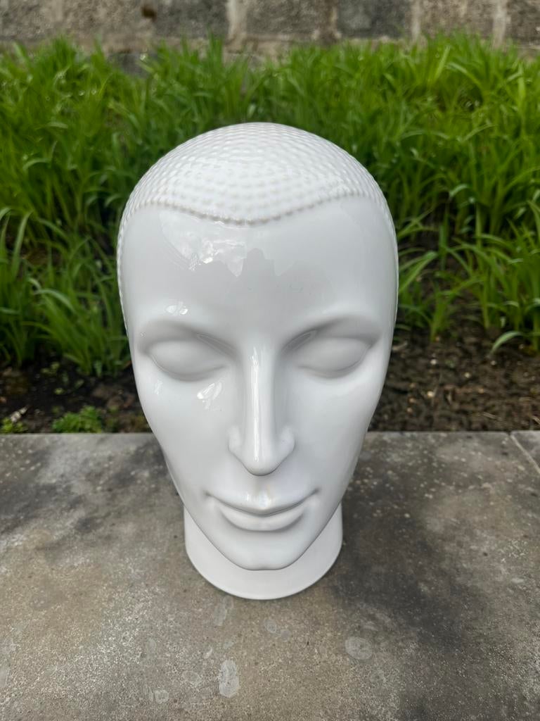 Vintage Royal Crown witte porseleinen mannequin hoofd ‘70s, Ophalen of Verzenden