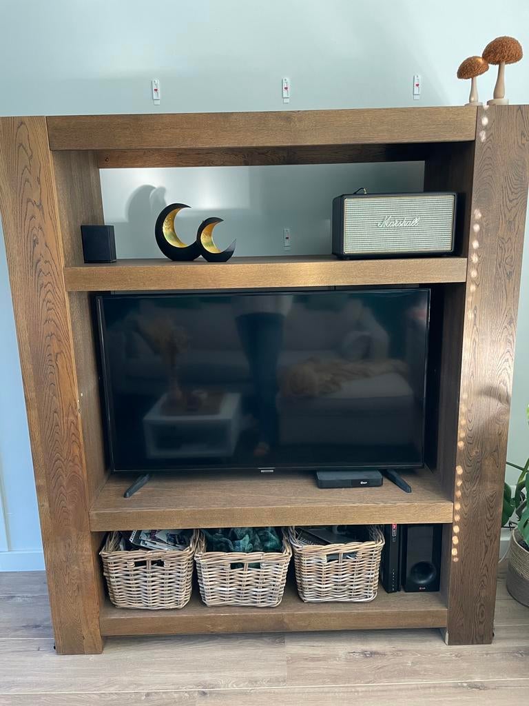 Goossens hardhouten kast, Huis en Inrichting, Kasten | Televisiemeubels, Ophalen, Gebruikt, 100 tot 150 cm, 150 tot 200 cm