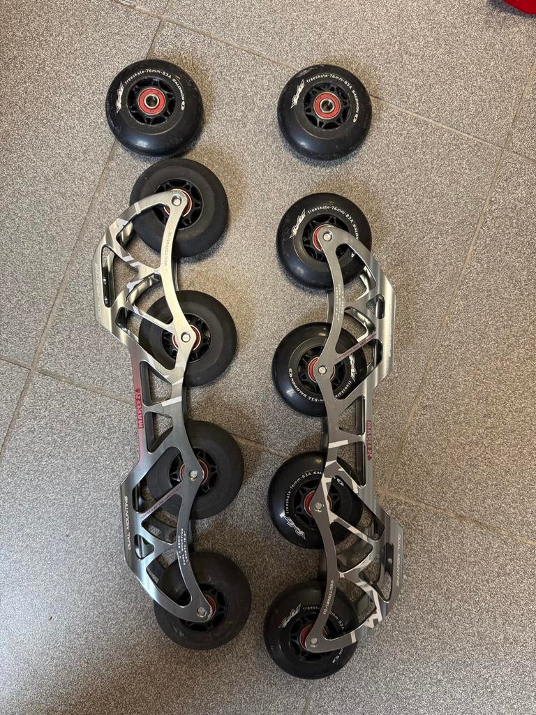 Skeeler onderstel met wielen - marplez  - wielen 76mm, Gebruikt, Verzenden, Salomon, Wielen of Lagers