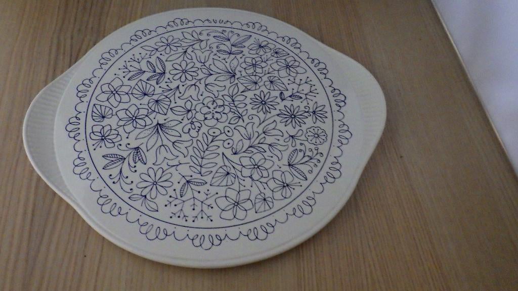 mooie retro taartschaal met aparte tekening, Ophalen of Verzenden, Overige typen