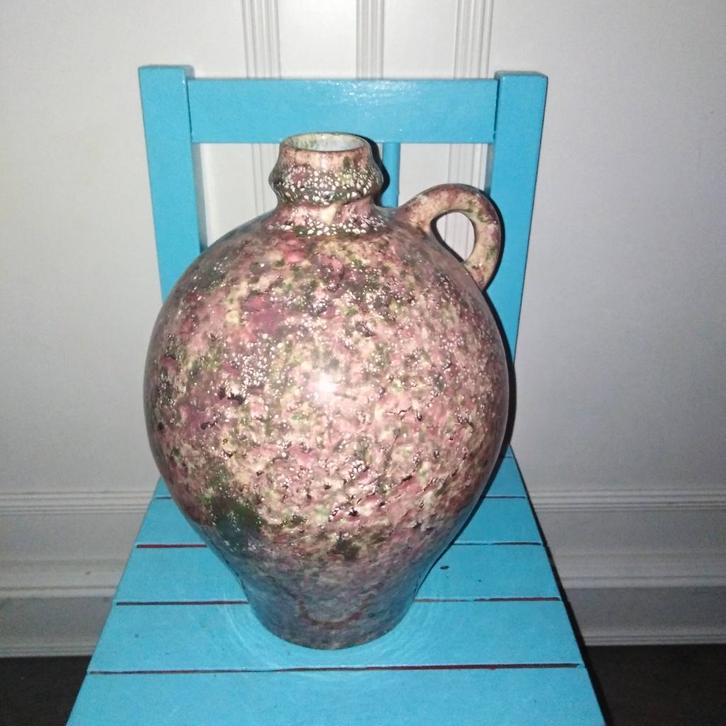 Mooie kruik in gemeleerde kleuren roze, beige, creme, bruin, Huis en Inrichting, Woonaccessoires | Overige, Gebruikt, Ophalen