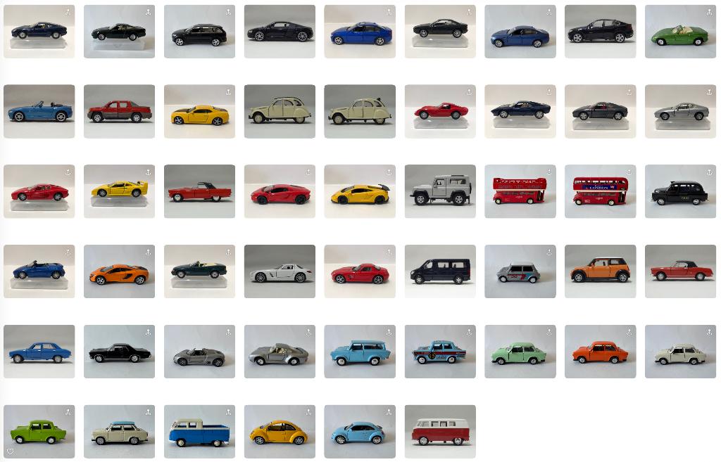 Partij: 51 modelauto’s, Hobby en Vrije tijd, Modelauto's | Overige schalen, Gebruikt, Auto, Ophalen of Verzenden