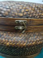 mand met deksel bamboe hout, Ophalen of Verzenden, 'T Olde Gre-j, Info@toldegrej.nl, Endepoelstraat 20f Didam