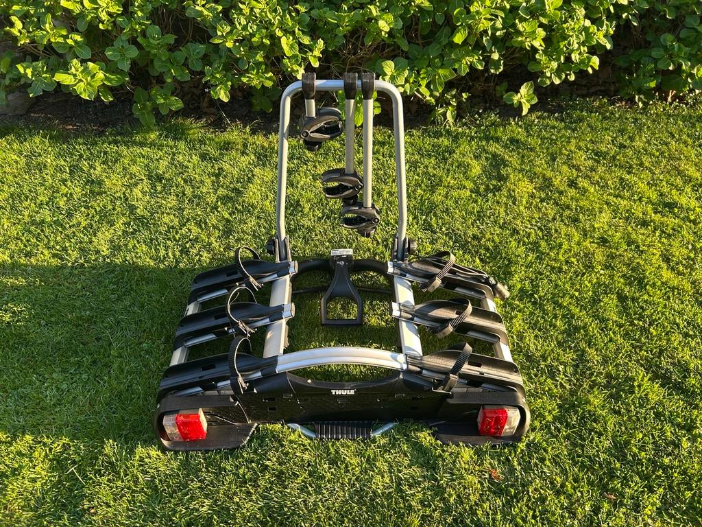 Thule Euroway 923 kantelbare fietsendrager voor 3 fietsen, Ophalen, 3 fietsen of meer, Gebruikt, Brede banden