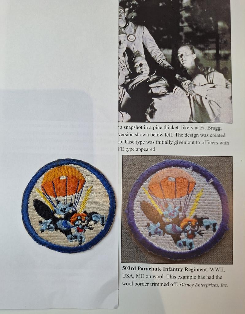 Ww2 503rd Parachute Infantry Regiment embleem, Ophalen of Verzenden, Amerika, Embleem of Badge