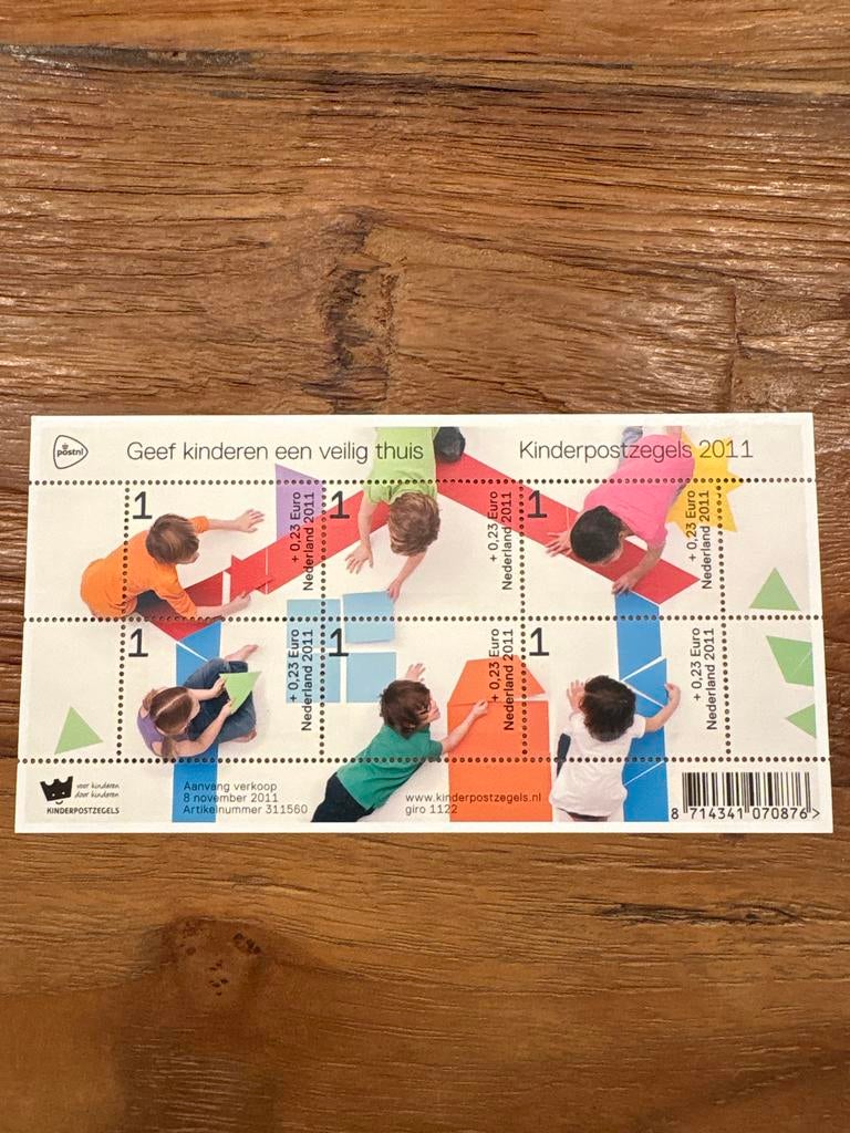 Kinderpostzegels 2011 velletje, Verzenden, Na 1940, Postfris