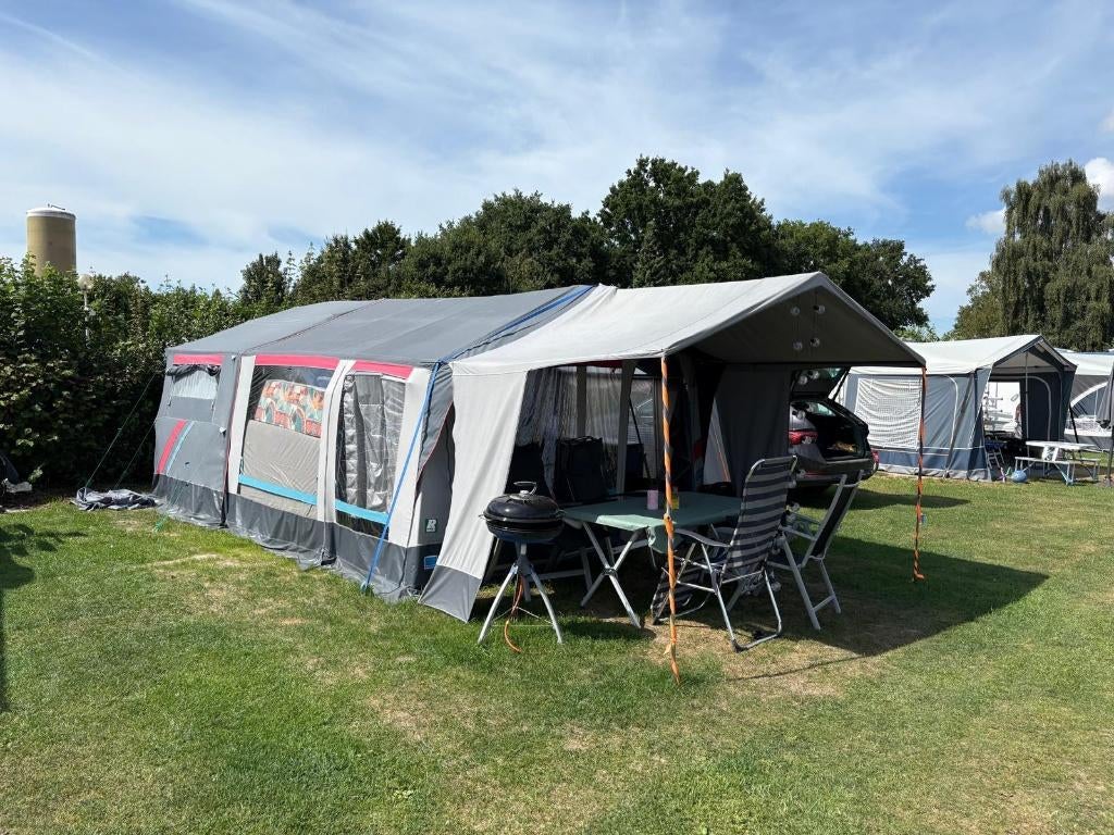 Raclet vouwwagen met voortent, luifel en imperial, Ophalen, Meerkleurig, Raclet, Aanwezig