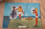 Man met bewegende vis op de foto - Pouzet, Verzenden, 1940 tot 1960, Ongelopen, Overige thema's