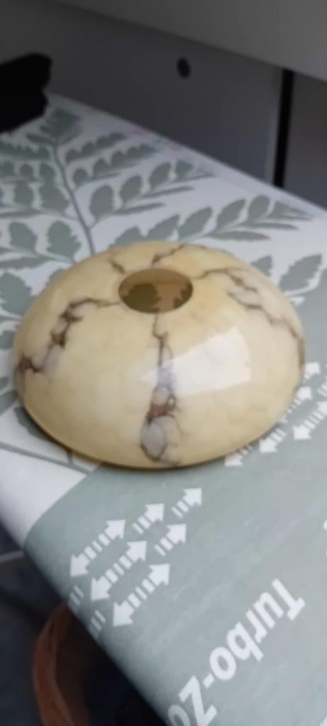 Nostalgische glazen lampekap ., Huis en Inrichting, Lampen | Lampenkappen, Ophalen, Rond, Minder dan 25 cm