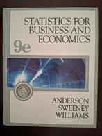 Studieboek: Statistics for Business and Economics 9e, Boeken, Studieboeken en Cursussen, Gelezen, Anderson, Sweeney, Williams