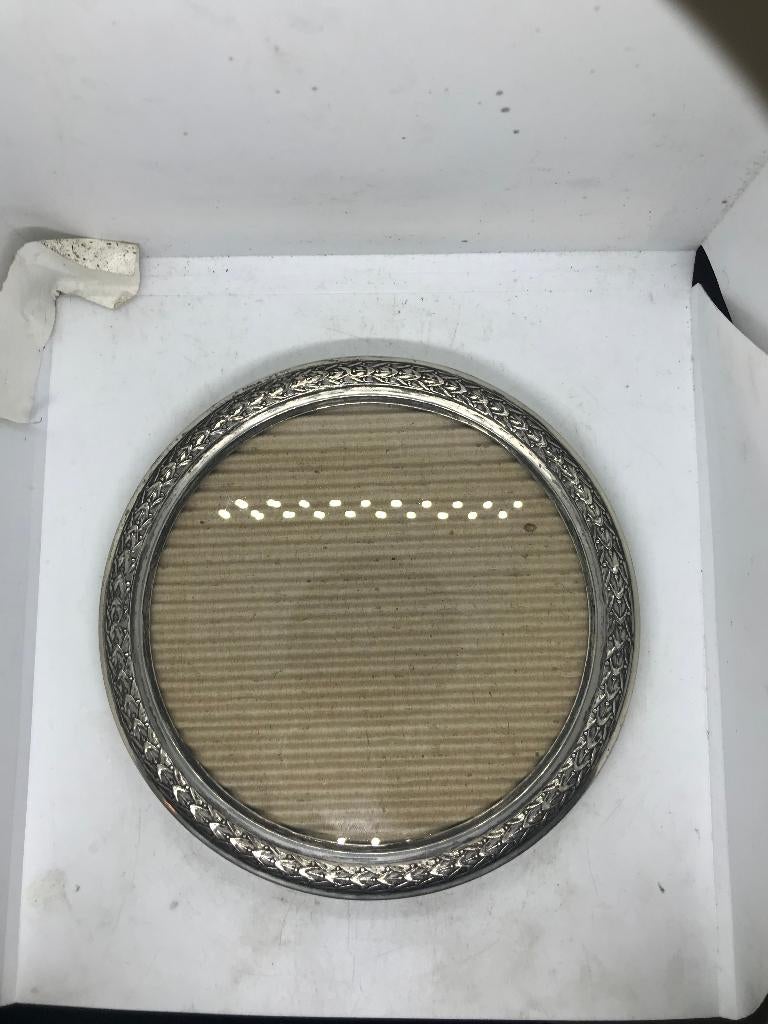 ronde zilver foto lijst 2e gehalte, Ophalen of Verzenden, Zilver