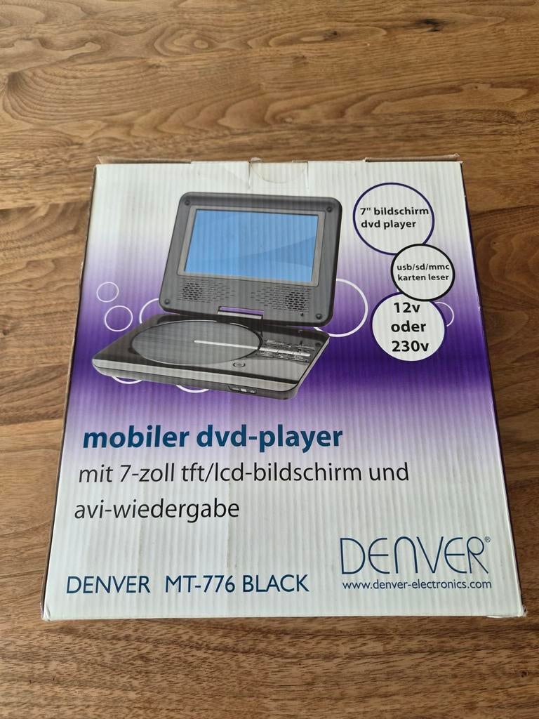 Ongebruikte Denver mobiele dvd-speler MT-776 Black, Ophalen