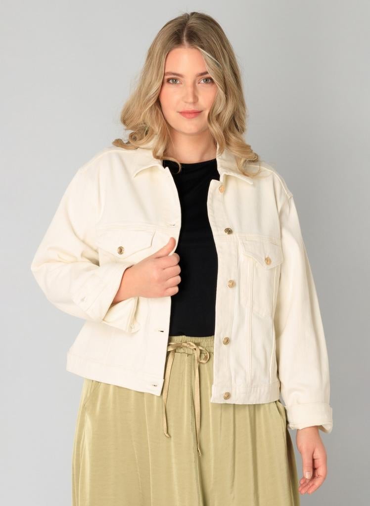 Raw White jeans jacket Wafae van Yest Curve Maat 52 (3), Kleding | Dames, Grote Maten, Beige, Yest Curve, Nieuw, Ophalen of Verzenden