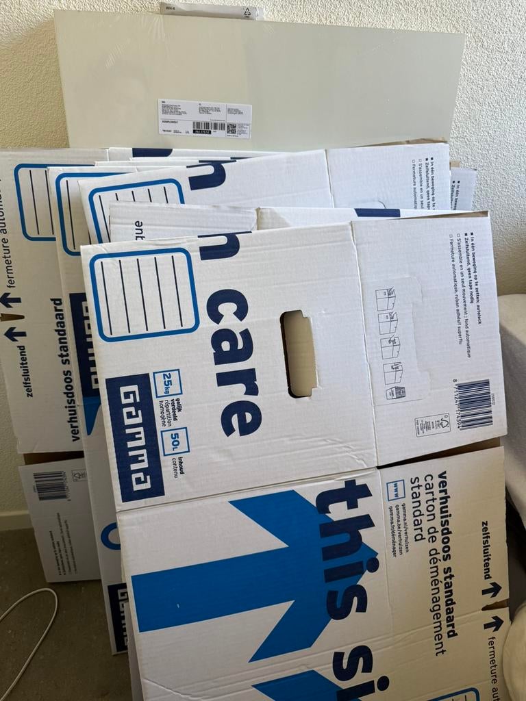 Gratis 7 verhuisdozen, Ophalen, Doos, 40 tot 60 cm, 50 tot 75 cm