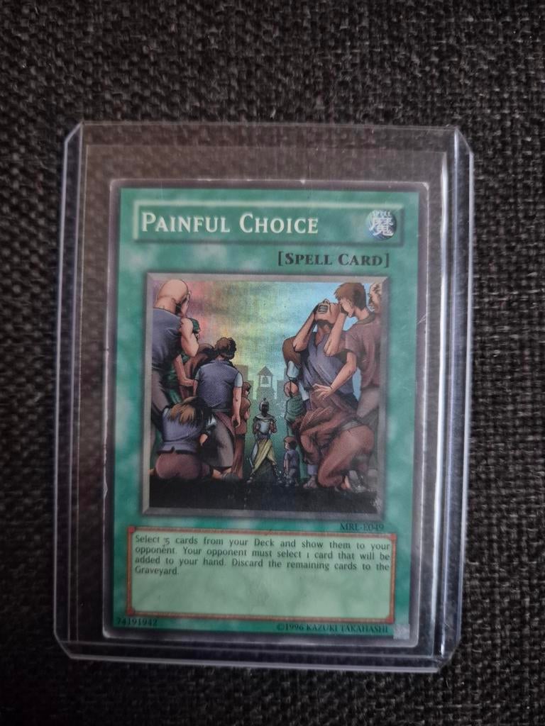 Yu-Gi-Oh! Painful Choice Spell Card MRL-099, Ophalen of Verzenden, Zo goed als nieuw, Losse kaart