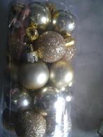 kokertje goudkleurige kerstballen doorsnee ballen 2,5 cm, Ophalen of Verzenden, Nieuw