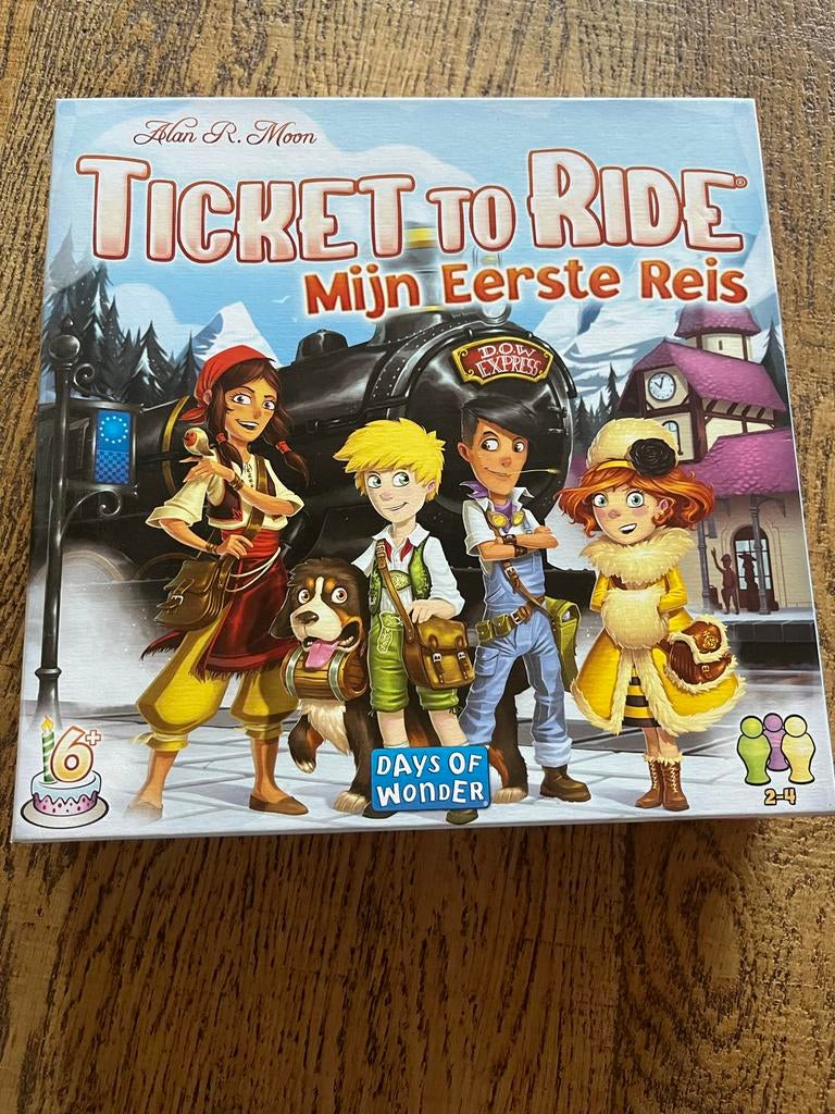 Ticket to Ride: Mijn Eerste Reis - Familiespel, Drie of vier spelers, Ophalen, Zo goed als nieuw, Reisspel