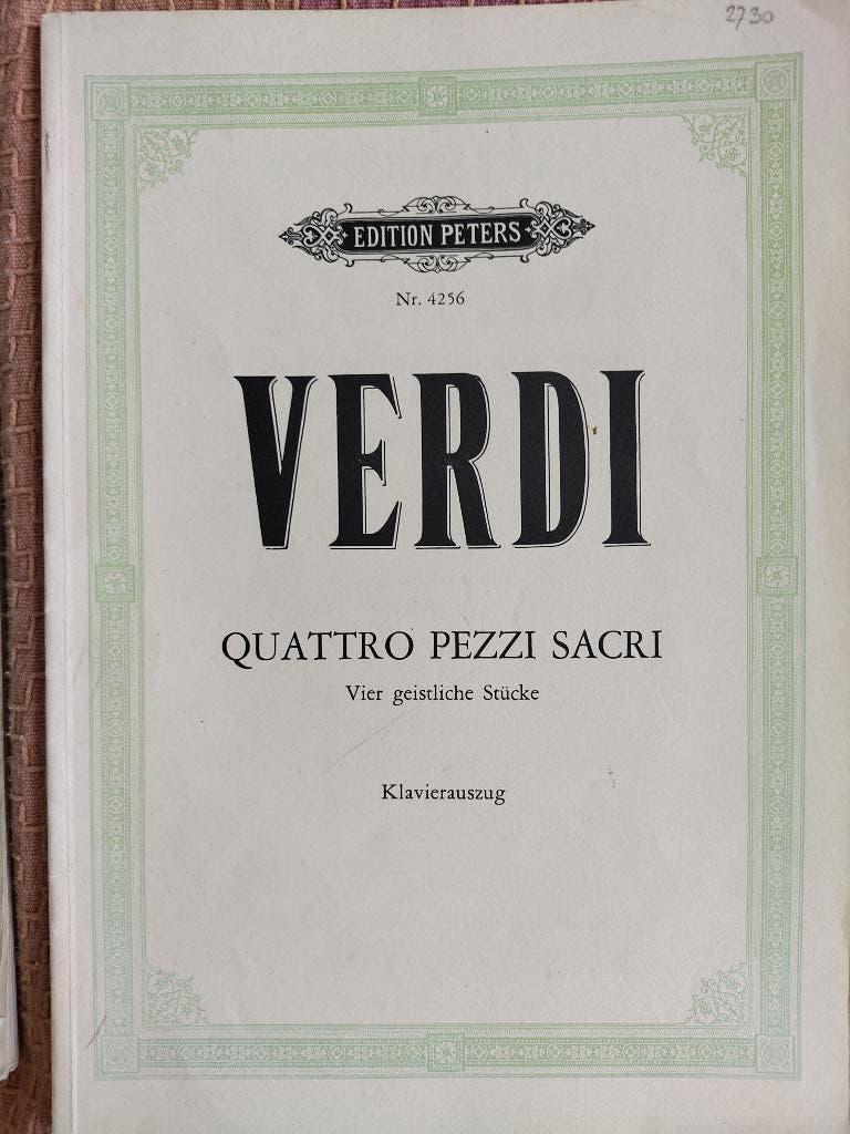 Verdi: Requiem+ Quattro pezzi sacri (Edition Peters), Muziek en Instrumenten, Bladmuziek, Verzenden, Gebruikt, Artiest of Componist