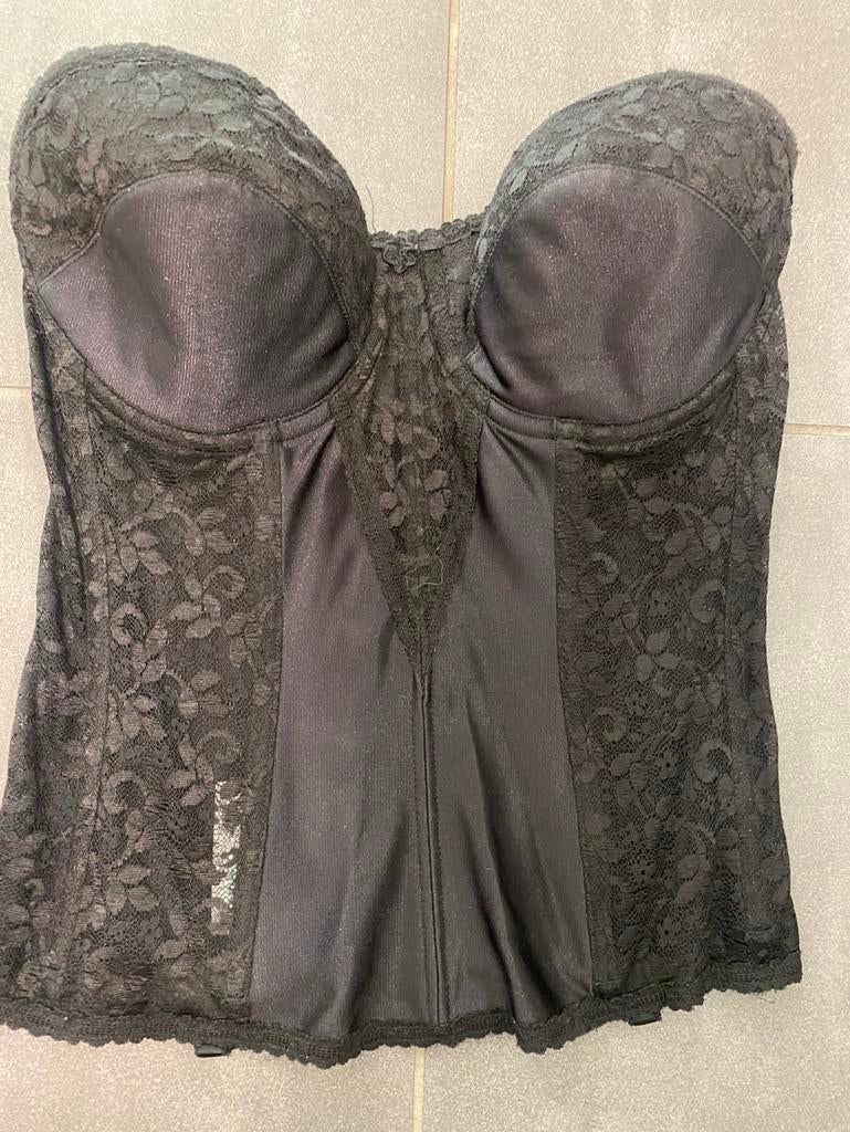 Bustier  Zwart Kant. maat 34D, Ophalen of Verzenden, Zwart, Body of Korset