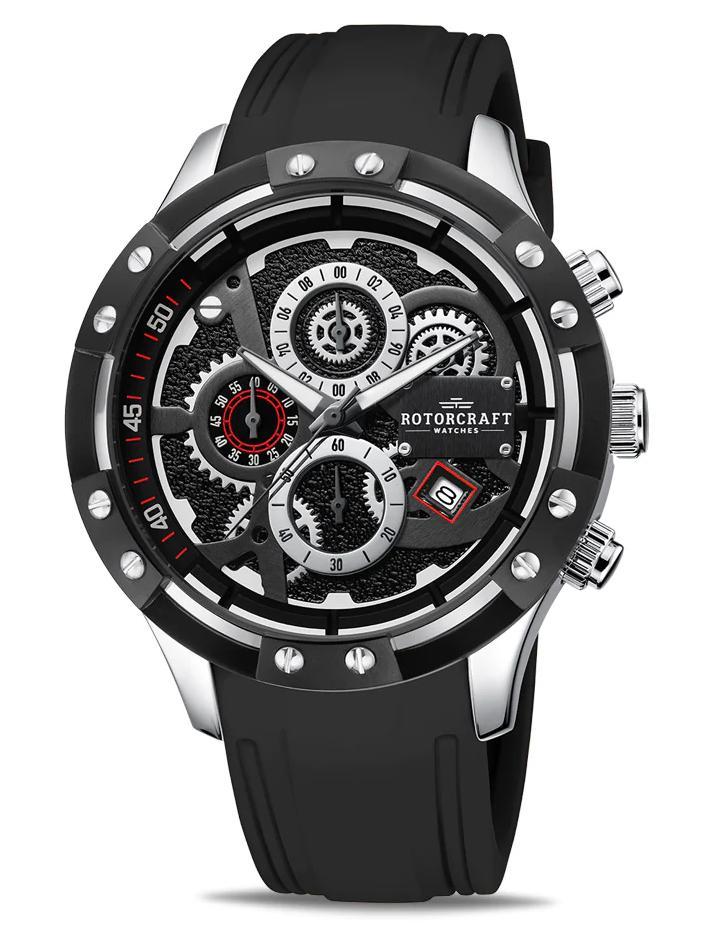 Rotorcraft Compass RC5701 Chrono Sport Nieuw! t.w.v € 499, Sieraden, Tassen en Uiterlijk, Sporthorloges, Nieuw, Android, Zwart
