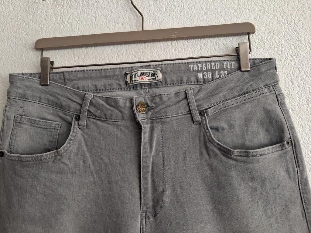 Petrol Industries Tapered Fit Jeans W36 L32 Grijs, W36 - W38 (confectie 52/54), Petrol Industries, Ophalen of Verzenden, Zo goed als nieuw