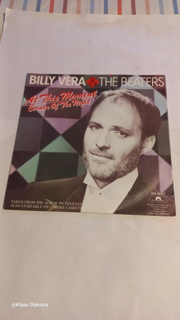 Billy Vera & The Beaters - At This Moment / Corner Of The Ni, Gebruikt, 7 inch, Ophalen of Verzenden, Pop