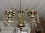 Goudkleurige kroonluchter, Ophalen of Verzenden, Zo goed als nieuw, Glas