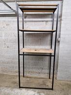 GRATIS: Stalen stelling met houten schappen., Ophalen, Gebruikt