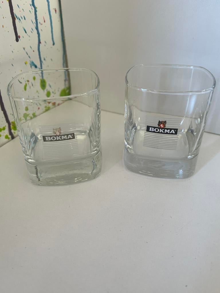 Bokma glazen set van 2 glazen, Ophalen of Verzenden, Nieuw, Borrel- of Shotglas