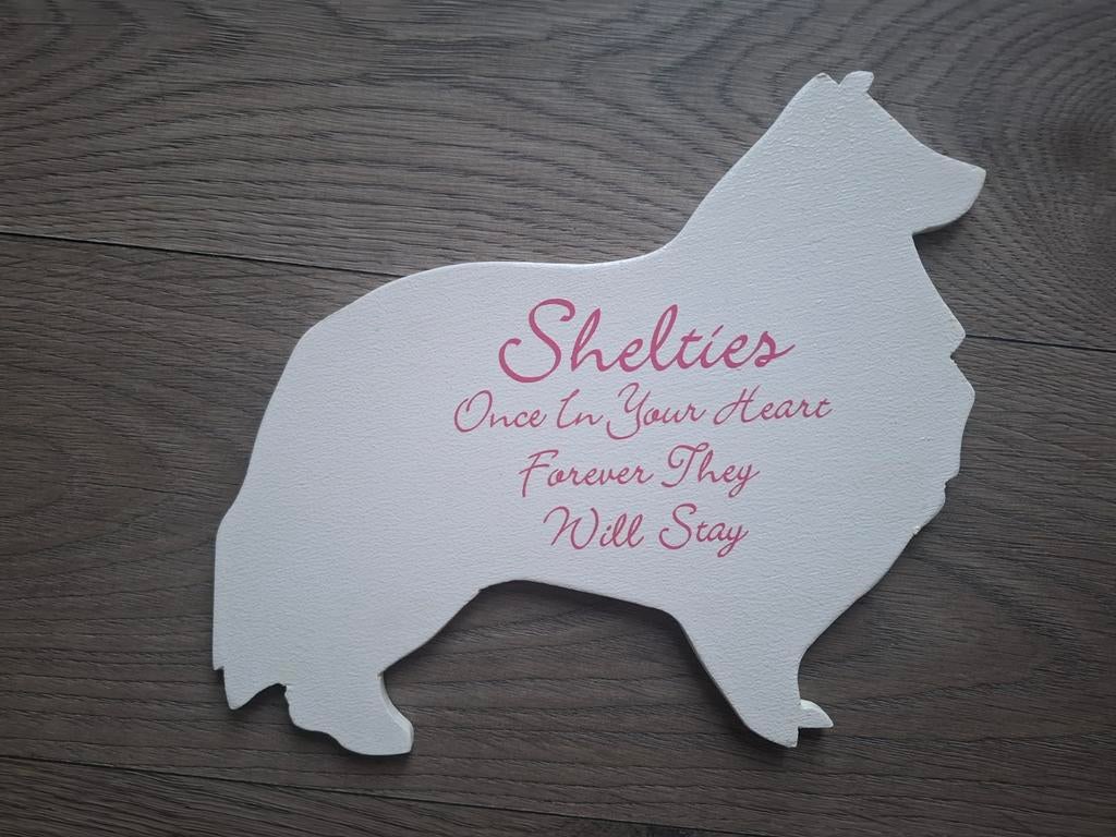 Sheltie Tekstbord - Decoratie met Liefdevolle Tekst, Ophalen of Verzenden