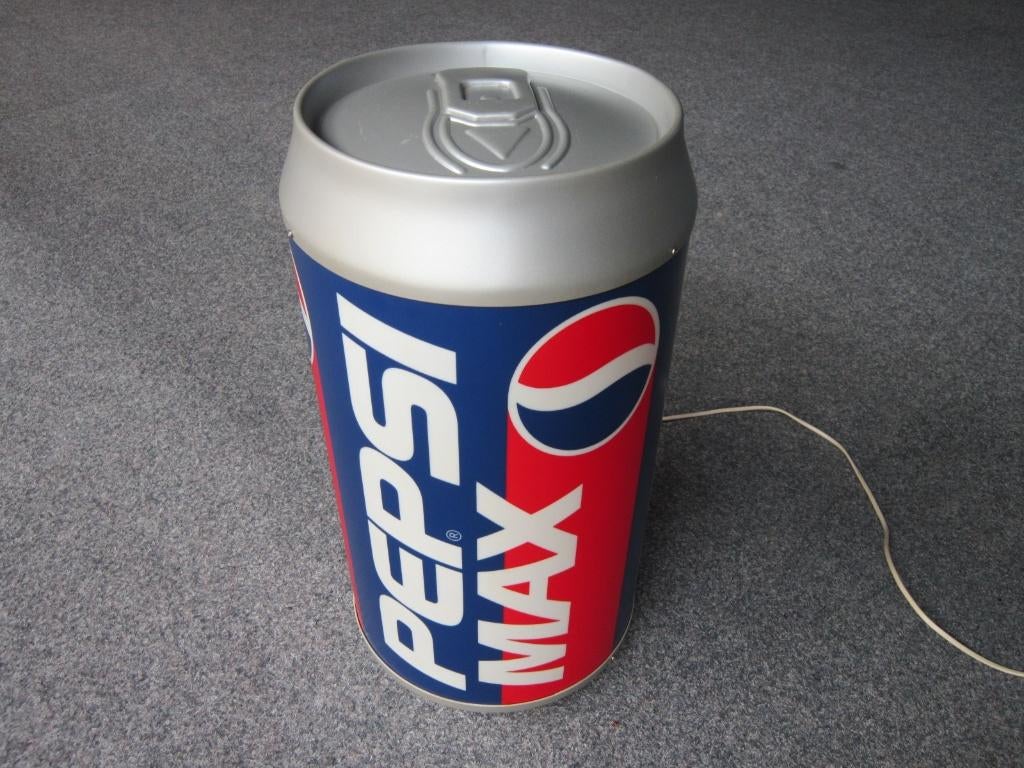 PEPSI COLA LAMP LICHTRECLAME, Ophalen, Zo goed als nieuw, Lichtbak of (neon) lamp