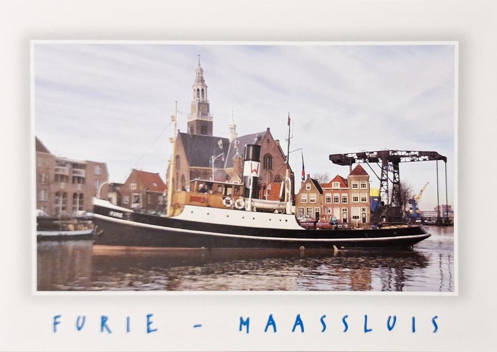 Maassluis - Stoomsleper Furie, Verzamelen, Ansichtkaarten | Nederland, Ophalen of Verzenden, Ongelopen, Zuid-Holland